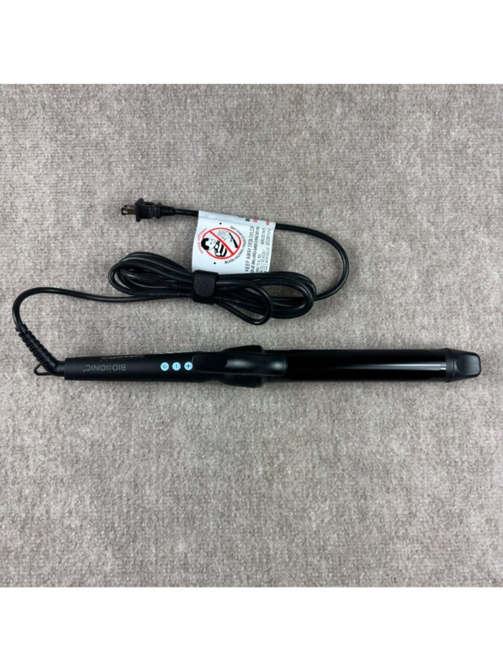 BIO IONIC Long Barrel Curling Iron Styler 1.25-Inch Black Nanoionic Beachy Waves - Picture 4 of 6